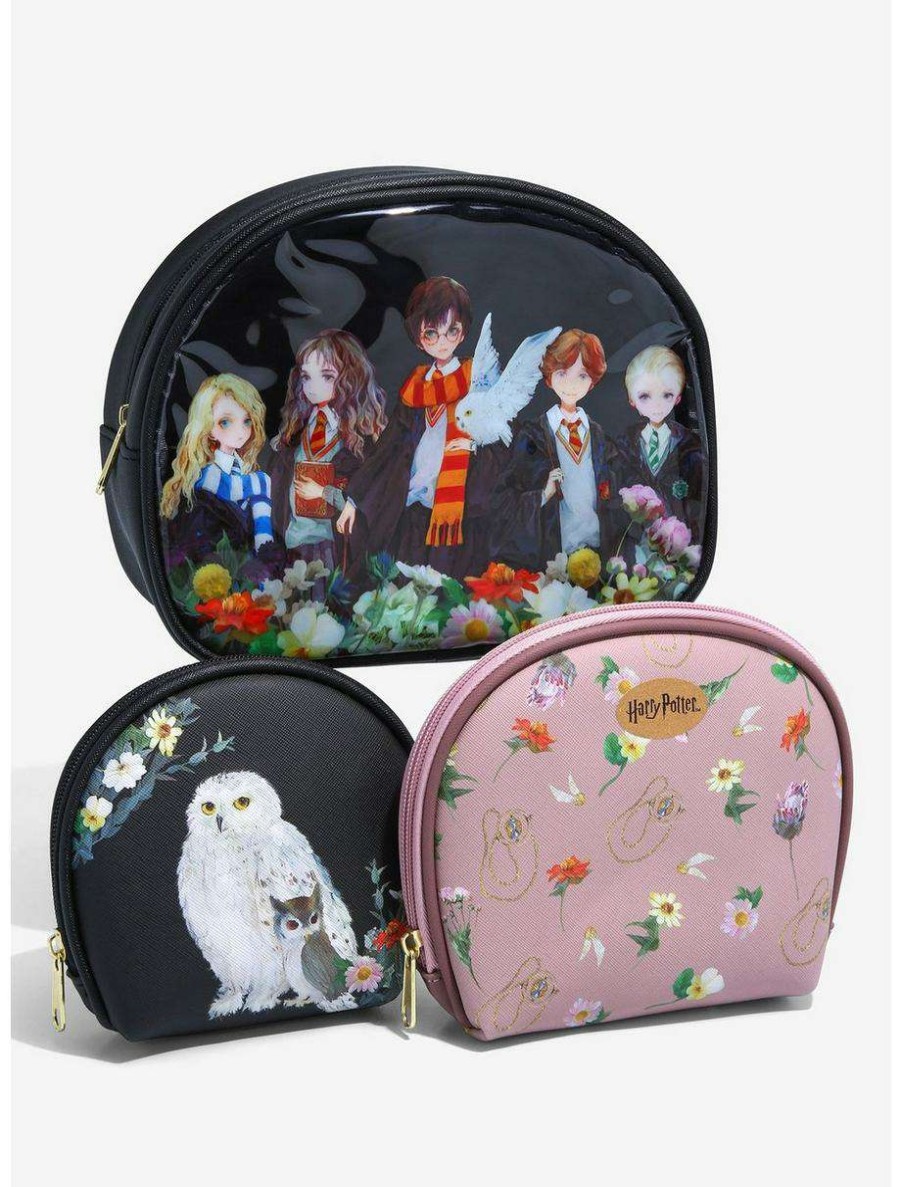 Cosmetic Bags * | Harry Potter Characters Botanical Group Portrait Cosmetic Bag Set Boxlunch Exclusive