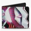 Wallets * | Boxlunch Marvel Spider Gwen 3 Crouching 5 Face To Face Cover Poses Bifold Wallet