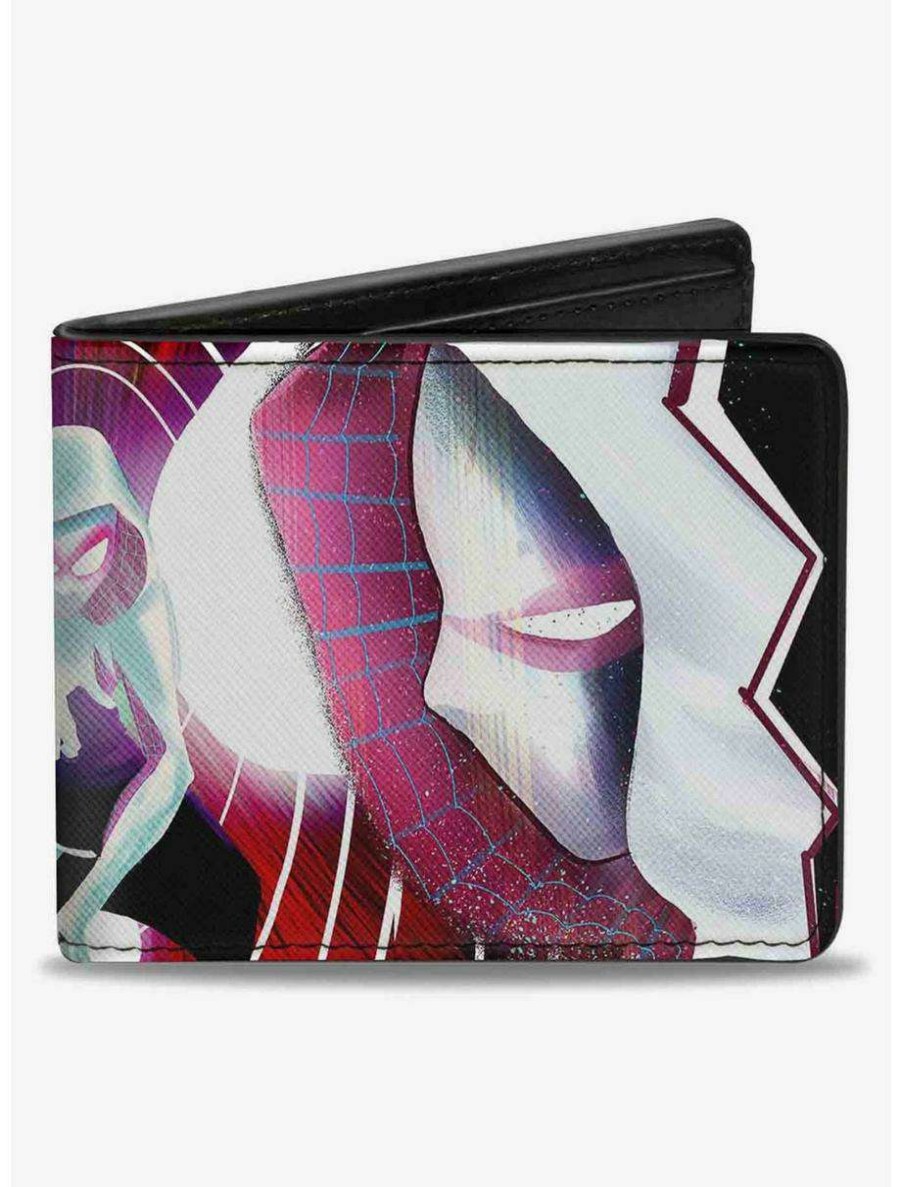 Wallets * | Boxlunch Marvel Spider Gwen 3 Crouching 5 Face To Face Cover Poses Bifold Wallet