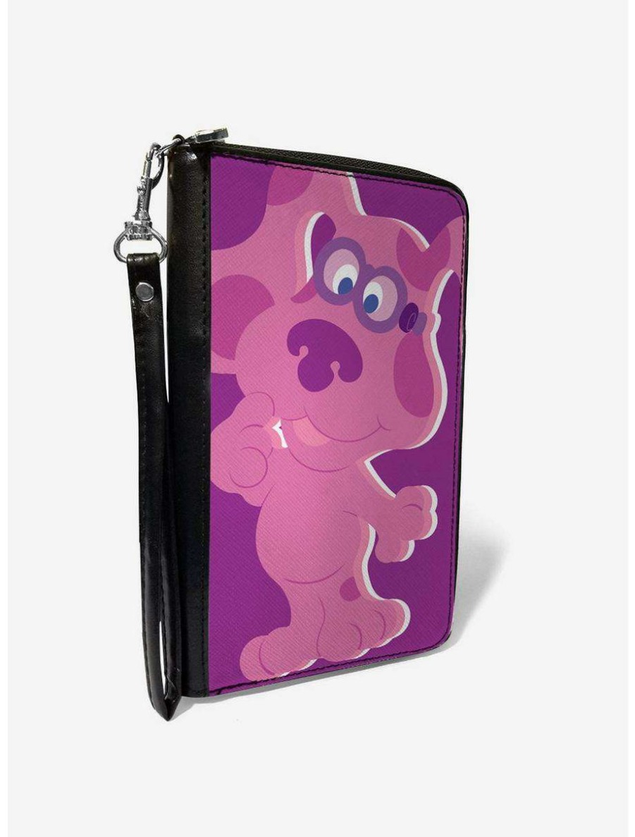 Wallets * | Boxlunch Blue'S Clues Magenta Full Body Smiling Pose Zip Around Wallet