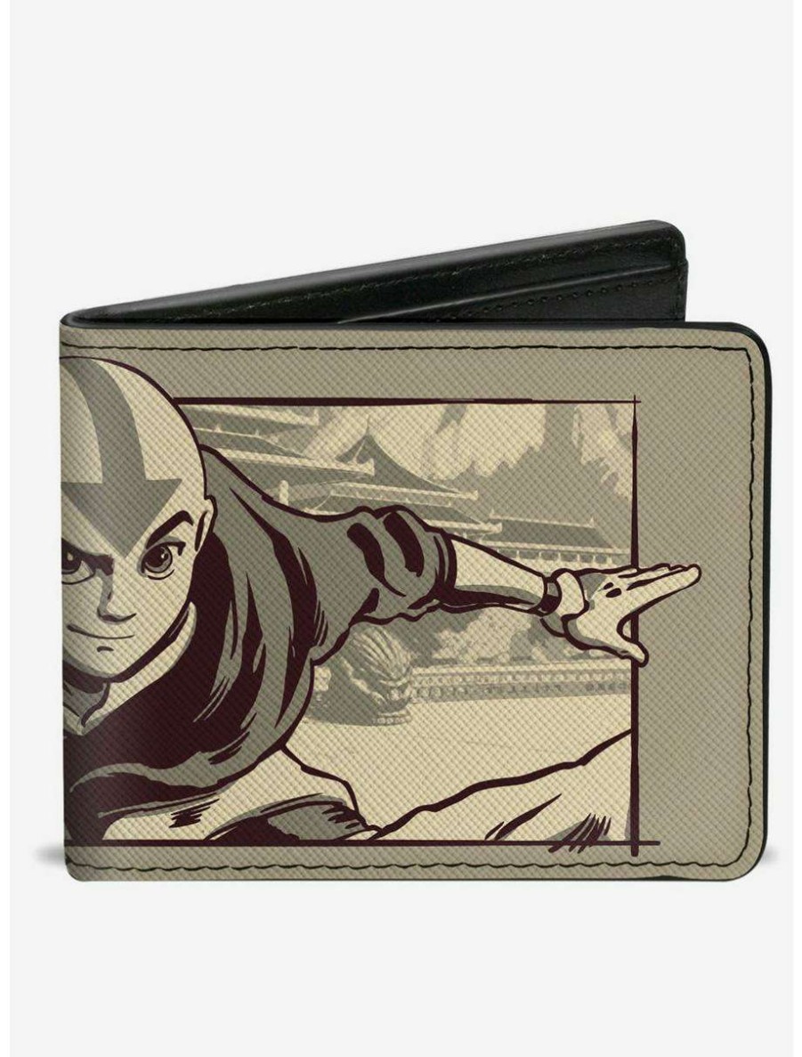 Wallets * | Boxlunch Avatar: The Last Airbender Aang Garden Pose Bifold Wallet