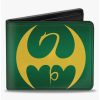 Wallets * | Boxlunch Marvel Iron Fist Dragon Logo Iron Fist Bifold Wallet