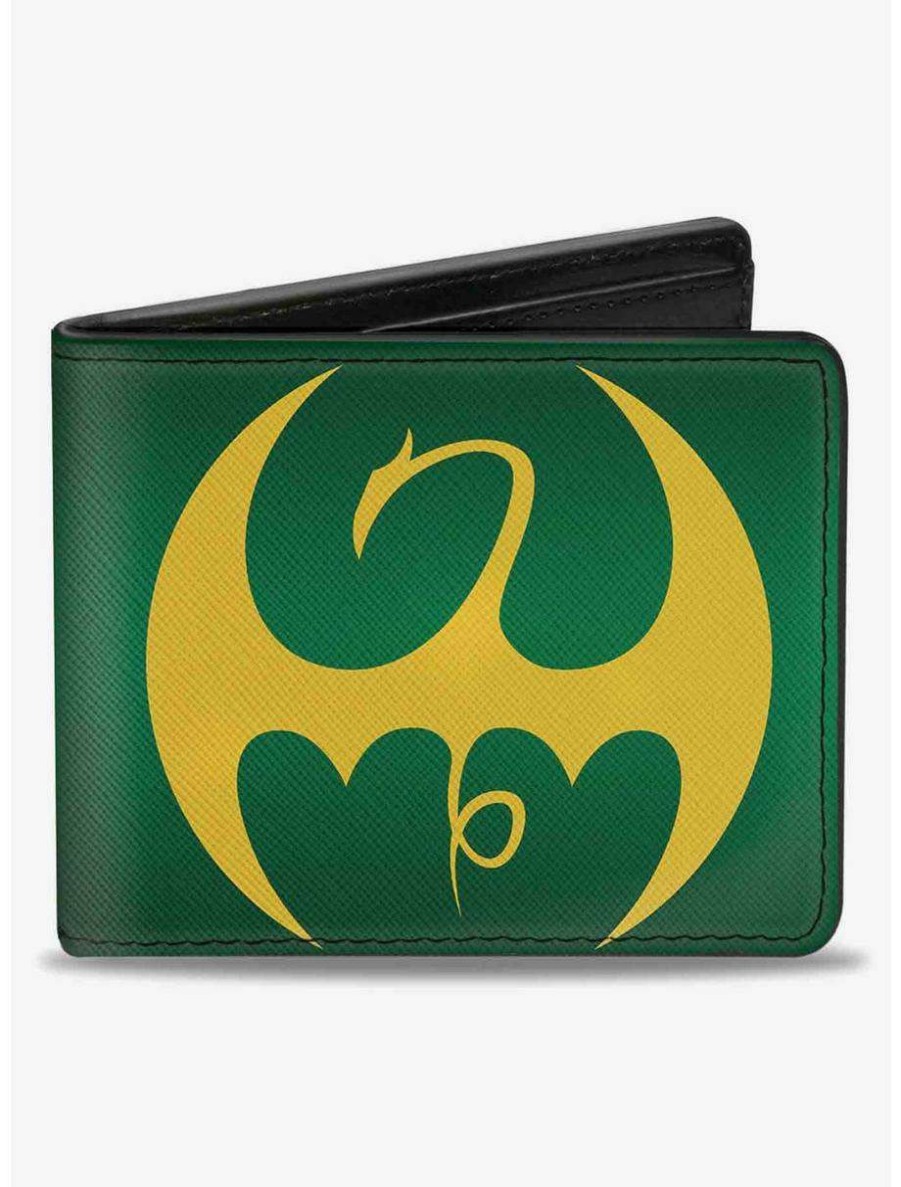 Wallets * | Boxlunch Marvel Iron Fist Dragon Logo Iron Fist Bifold Wallet