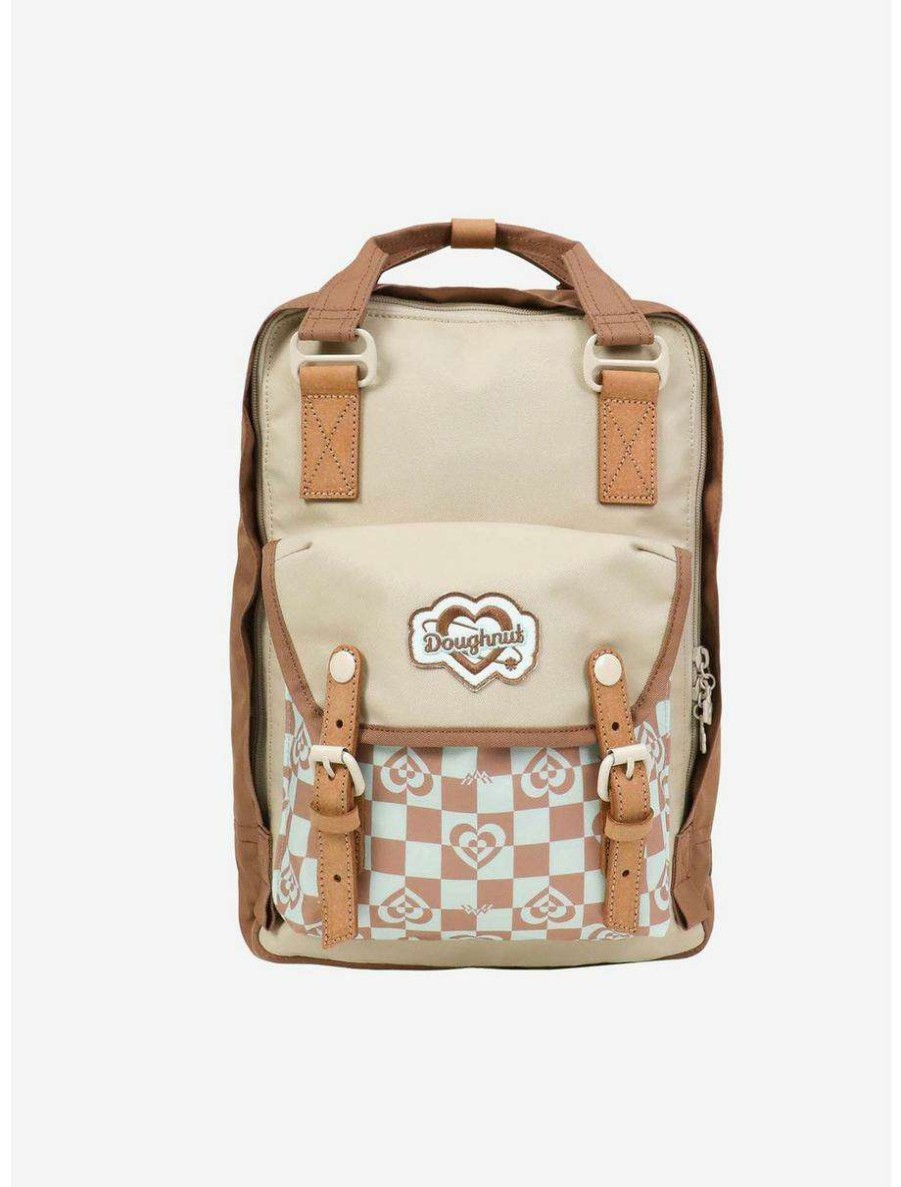 Backpacks * | Boxlunch Doughnut Macaroon Kaleido Mushroom Checkered Backpack