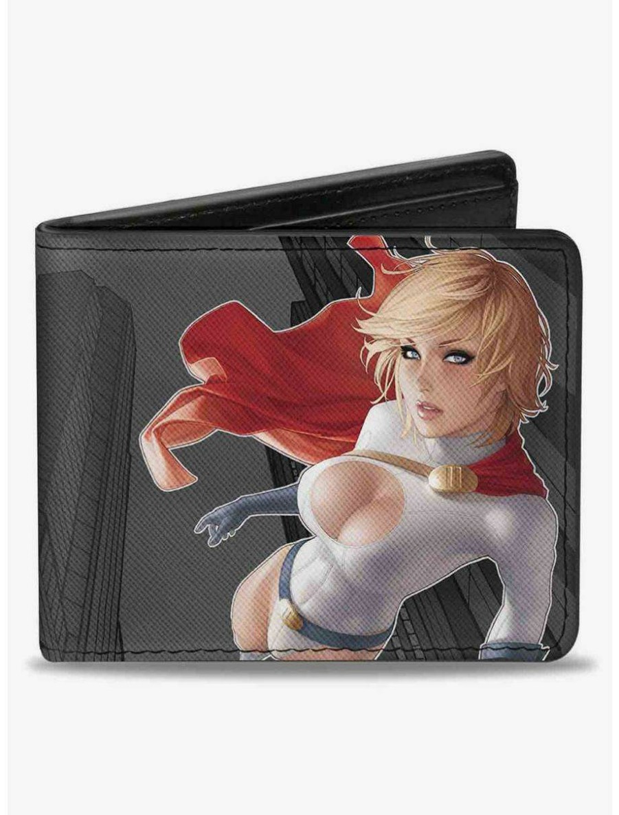 Wallets * | Boxlunch Dc Comics Power Girl Up Up Away Issue 27 Cover Pose Buildings Bifold Wallet