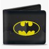 Wallets * | Boxlunch Dc Comics Batman Icon Centebat Signal Stripe Bifold Wallet