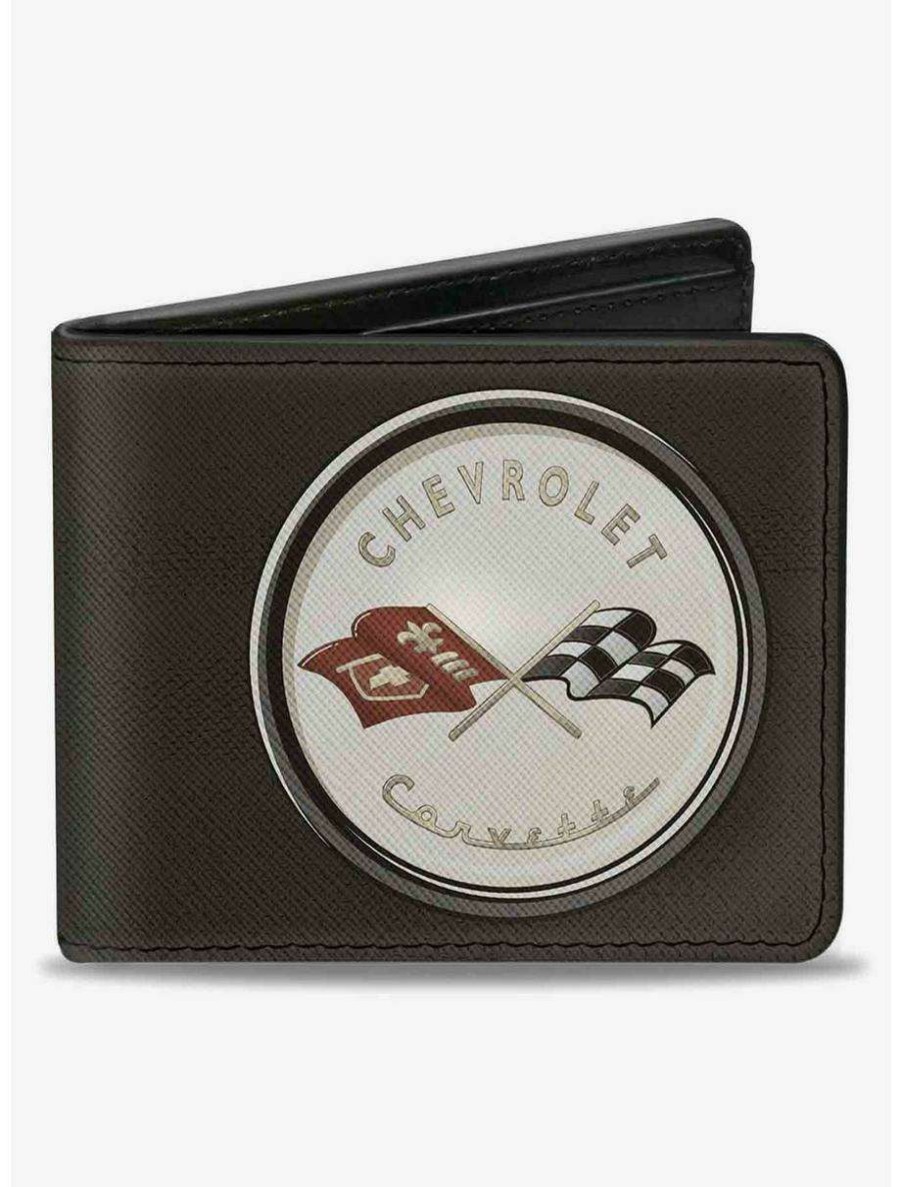 Wallets * | Boxlunch Corvette C1 Emblem Bifold Wallet