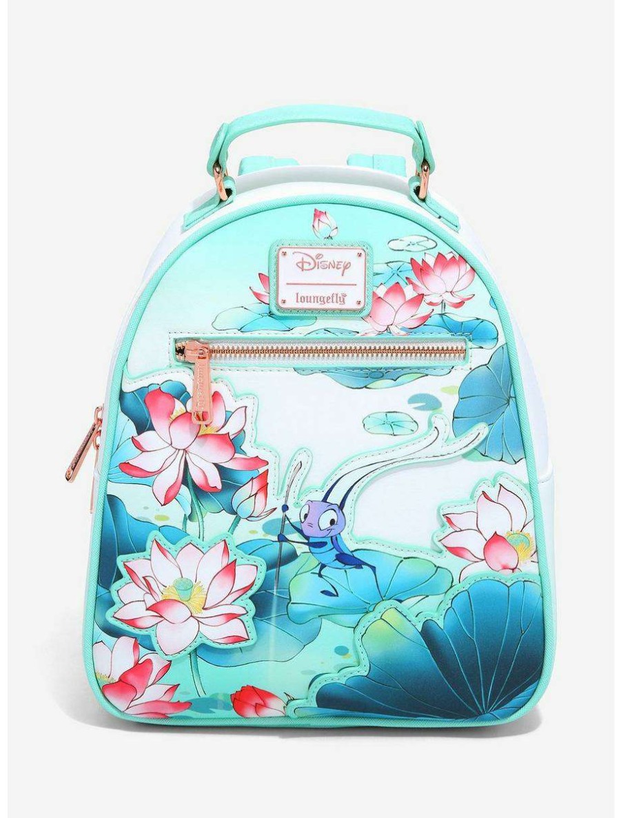 Backpacks * | Loungefly Disney Mulan Cri-Kee & Mulan Lotus Mini Backpack Boxlunch Exclusive