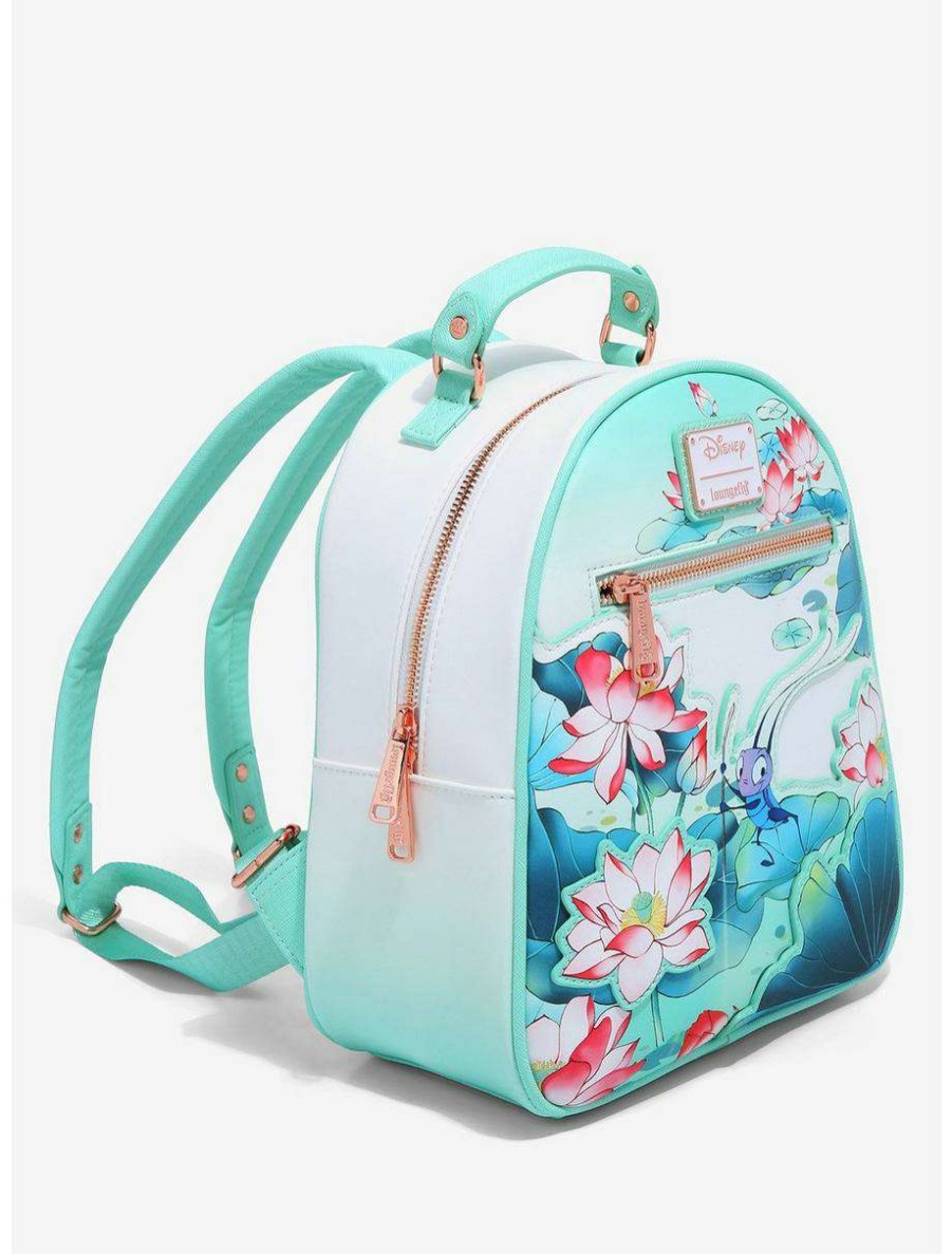 Backpacks * | Loungefly Disney Mulan Cri-Kee & Mulan Lotus Mini Backpack Boxlunch Exclusive