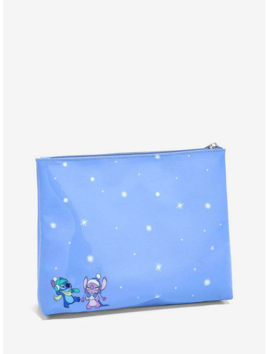 Cosmetic Bags * | Disney Lilo & Stitch Stitch & Angel Winter Cosmetic Bag Boxlunch Exclusive