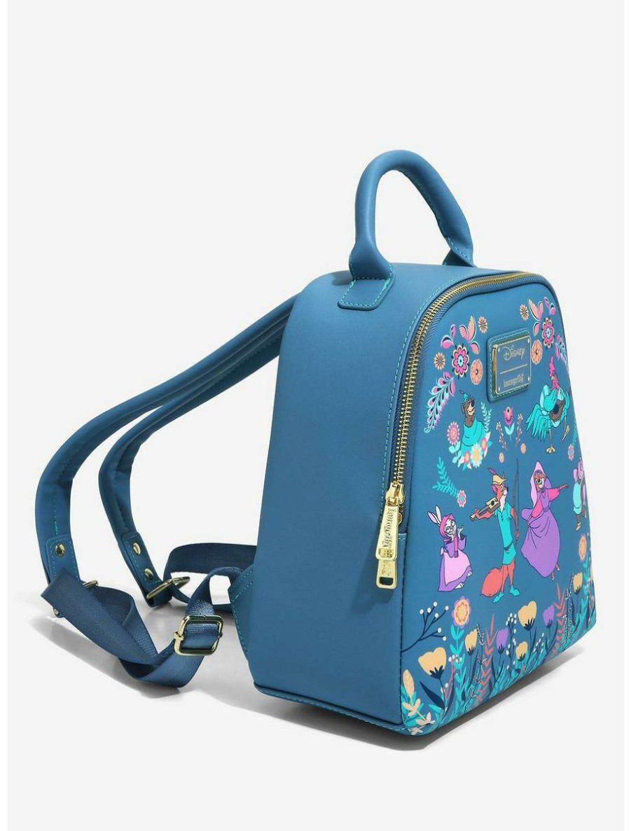 Mini Backpacks * | Boxlunch Loungefly Disney Robin Hood Sherwood Forest Friends Floral Mini Backpack