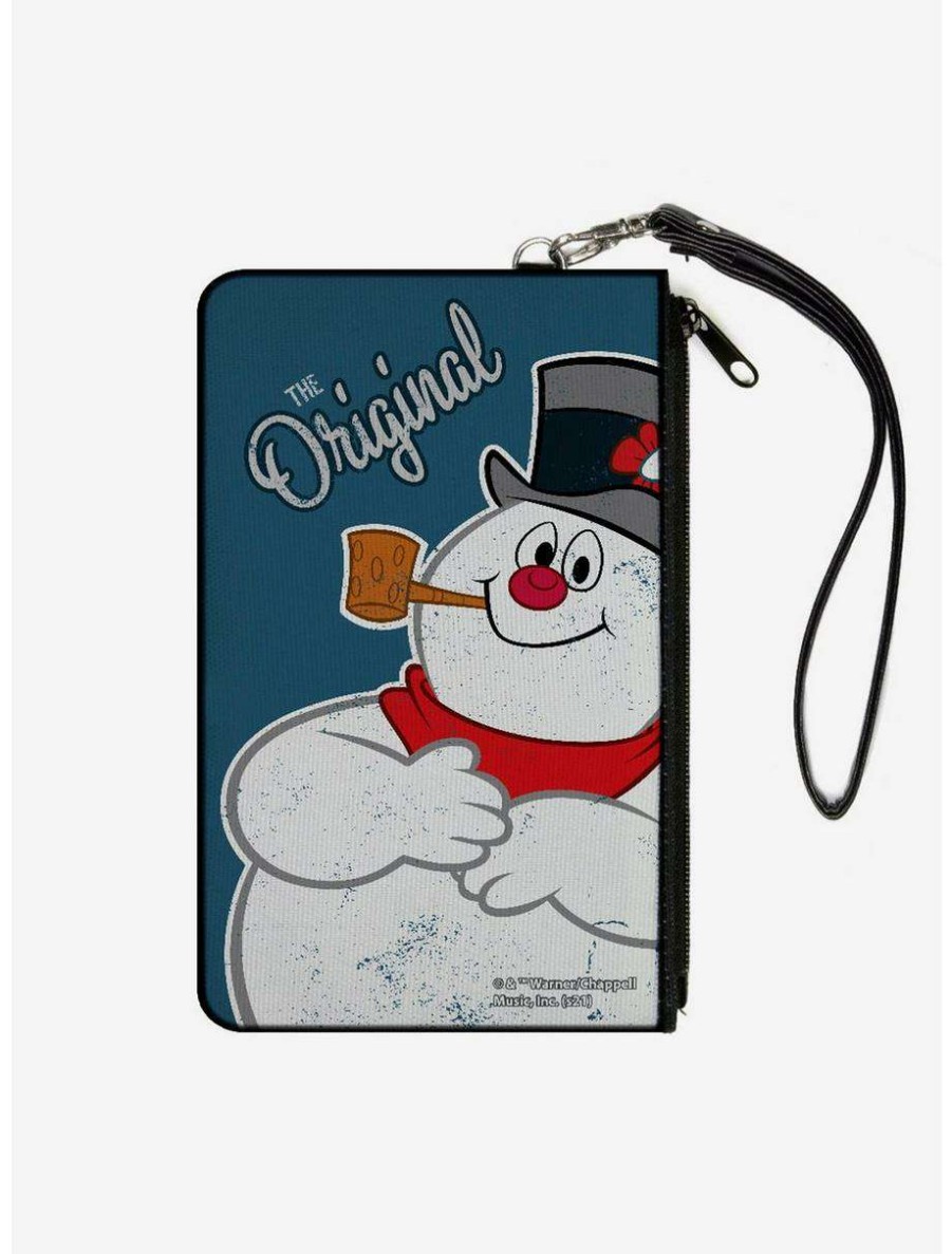 Wallets * | Boxlunch Frosty Snowman Original Canvas Zip Clutch Wallet