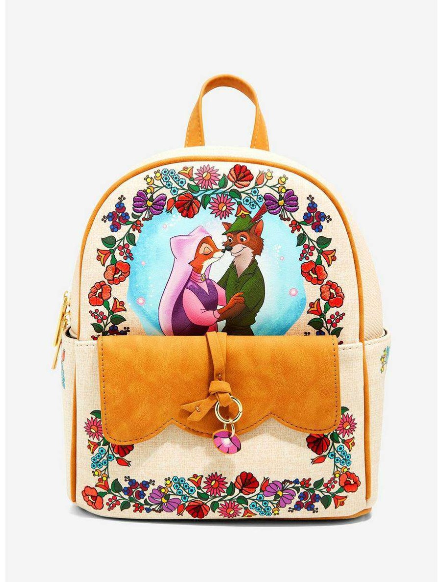 Mini Backpacks * | Danielle Nicole Disney Robin Hood Floral Mini Backpack Boxlunch Exclusive