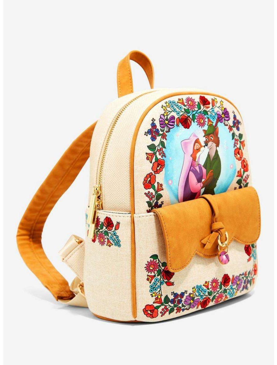 Mini Backpacks * | Danielle Nicole Disney Robin Hood Floral Mini Backpack Boxlunch Exclusive