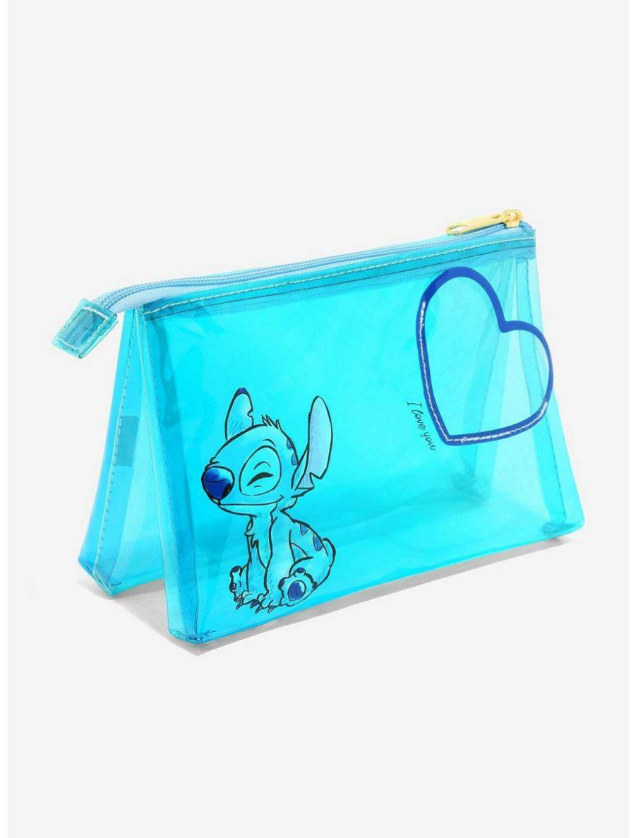 Cosmetic Bags * | Boxlunch Disney Lilo & Stitch Heart Frame Pencil Case