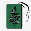 Wallets * | Boxlunch Harry Potter Slytherin Serpent Traits Canvas Clutch Wallet