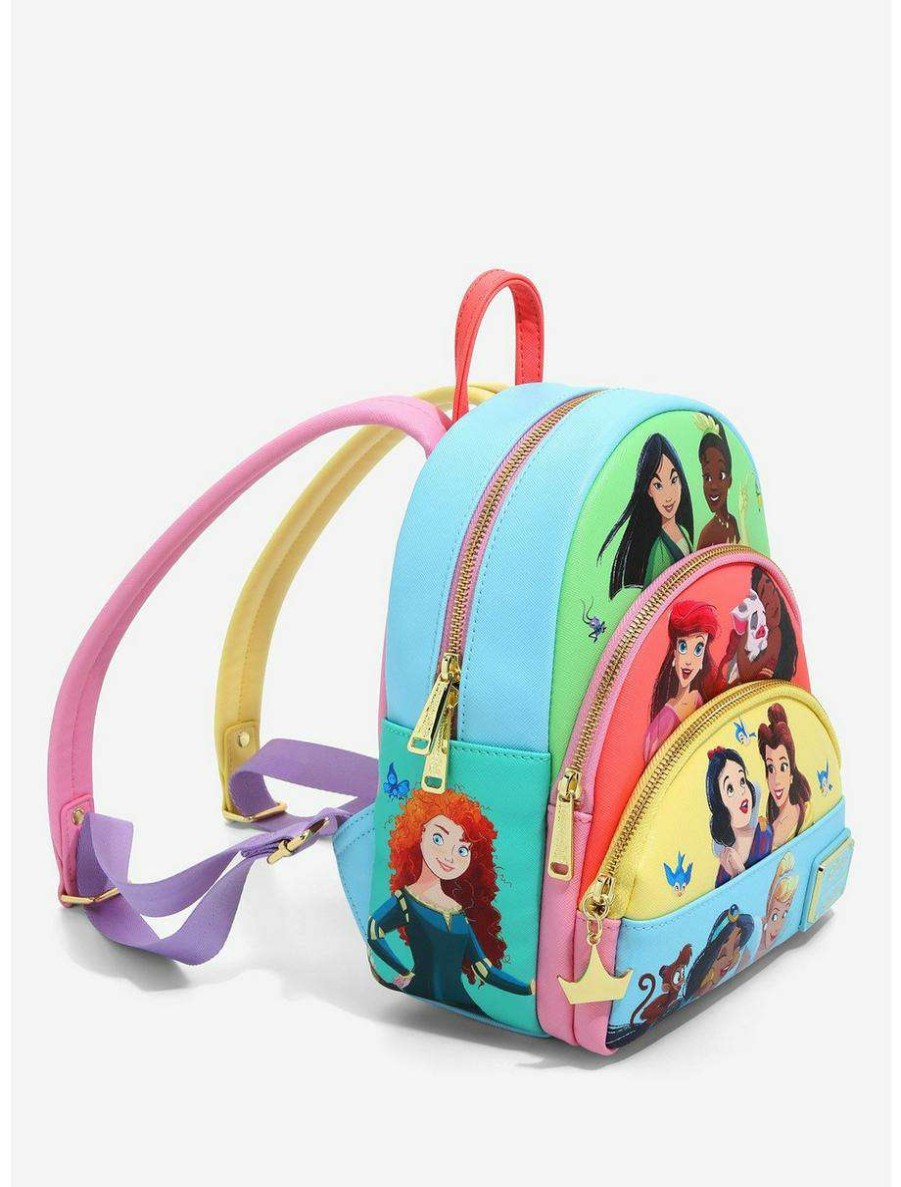 Mini Backpacks * | Boxlunch Loungefly Disney Princess Panel Portraits Mini Backpack