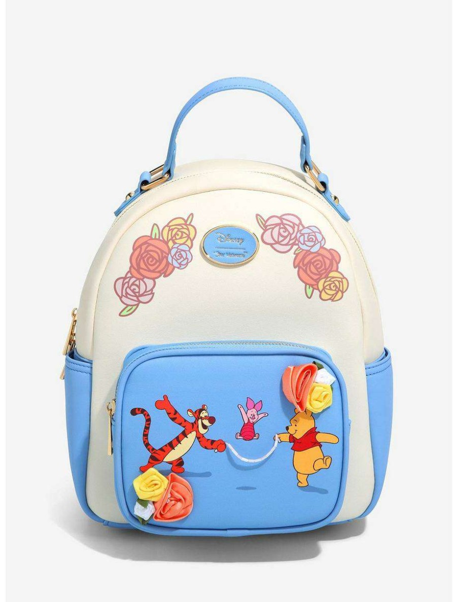 Backpacks * | Our Universe Disney Winnie The Pooh Jumprope Floral Mini Backpack Boxlunch Exclusive