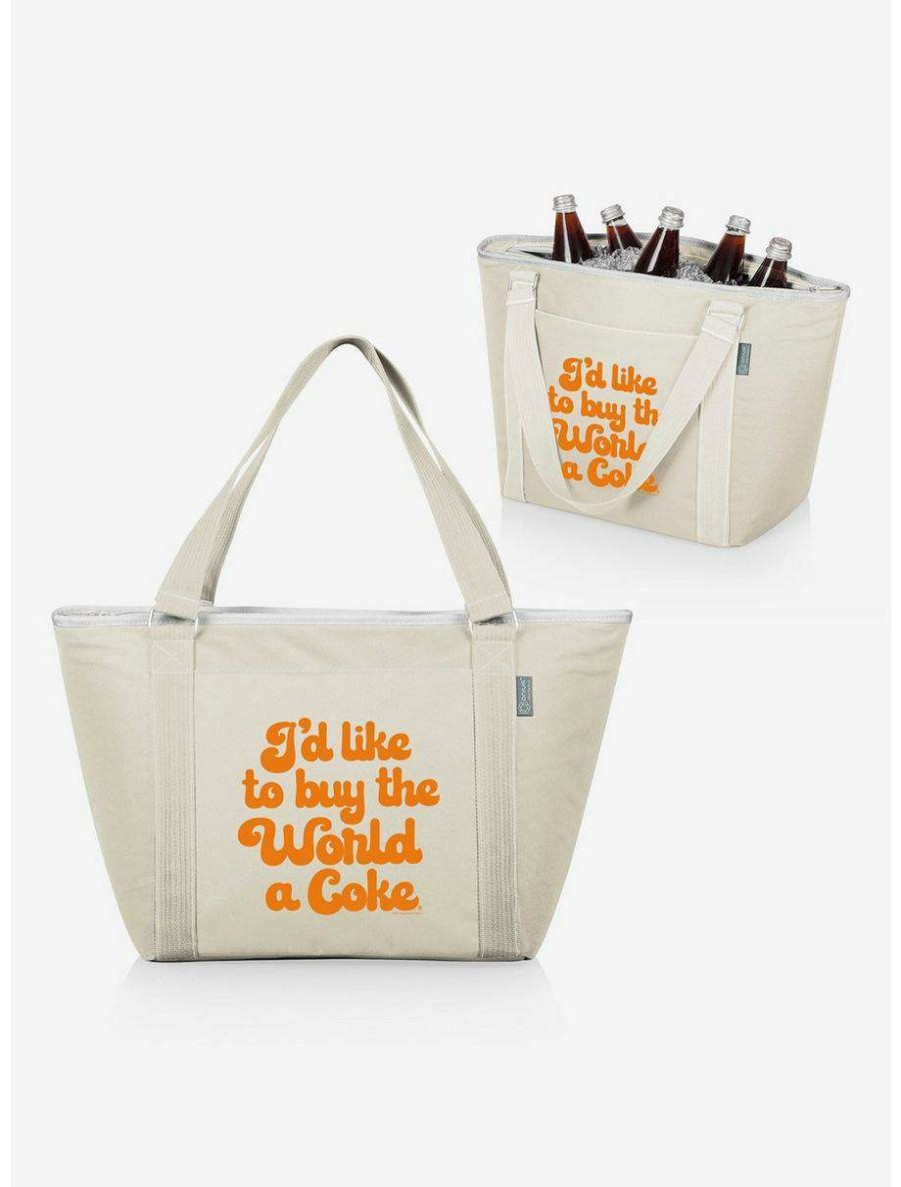 Lunchboxes * | Boxlunch Coke Unity Topanga Cooler Tote Bag Sand