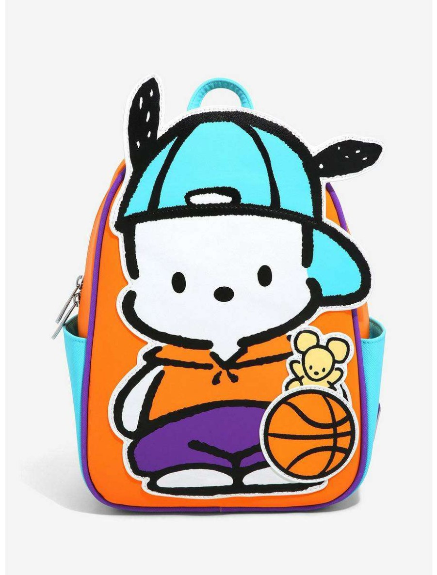 Mini Backpacks * | Loungefly Sanrio Pochacco Basketball Mini Backpack Boxlunch Exclusive