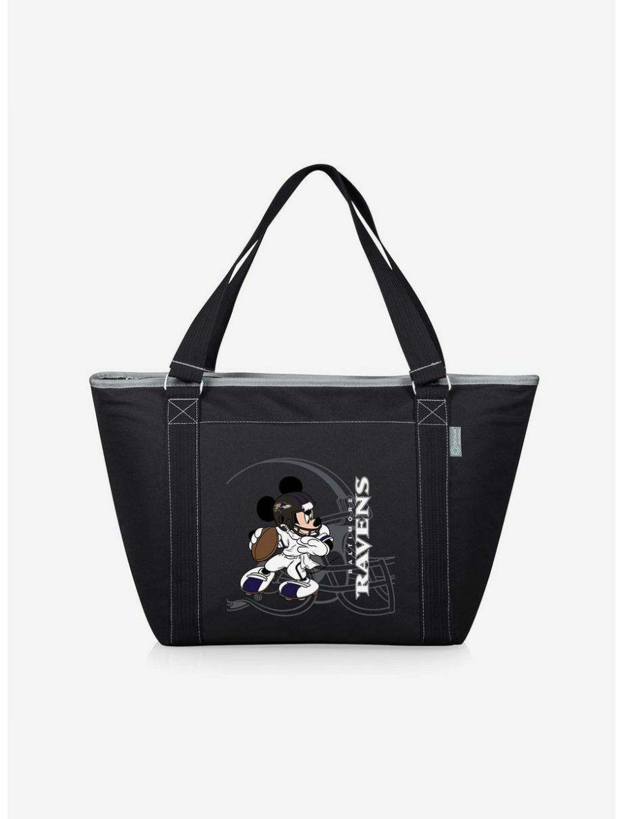 Lunchboxes * | Boxlunch Disney Mickey Mouse Nfl Baltimore Ravens Tote Cooler Bag