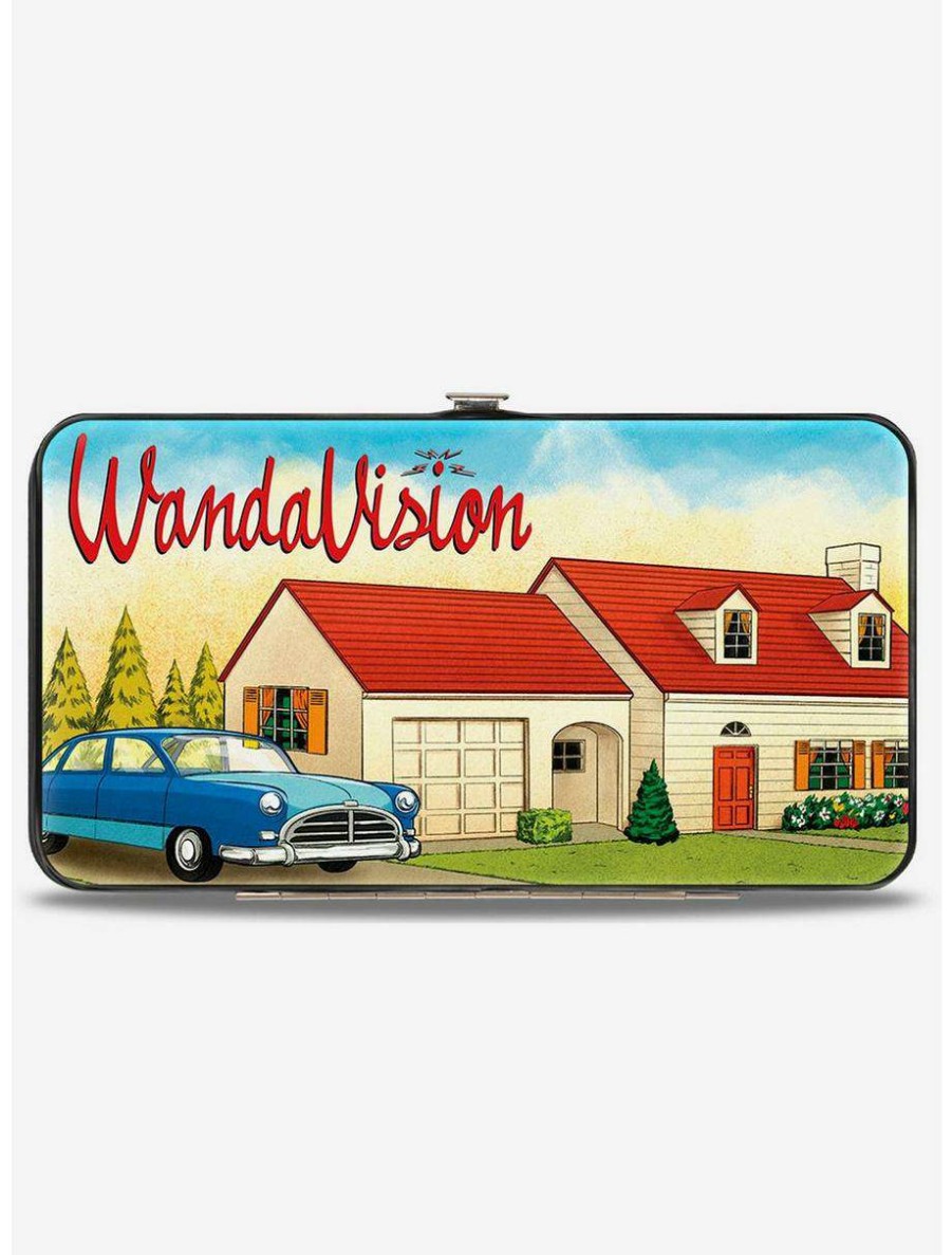 Wallets * | Boxlunch Marvel Wandavision House Welcome To Westview Hinge Wallet