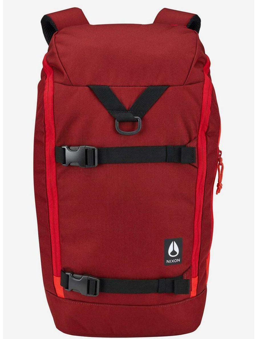 Backpacks * | Boxlunch Nixon Hauler 25L Burgundy Fire Backpack