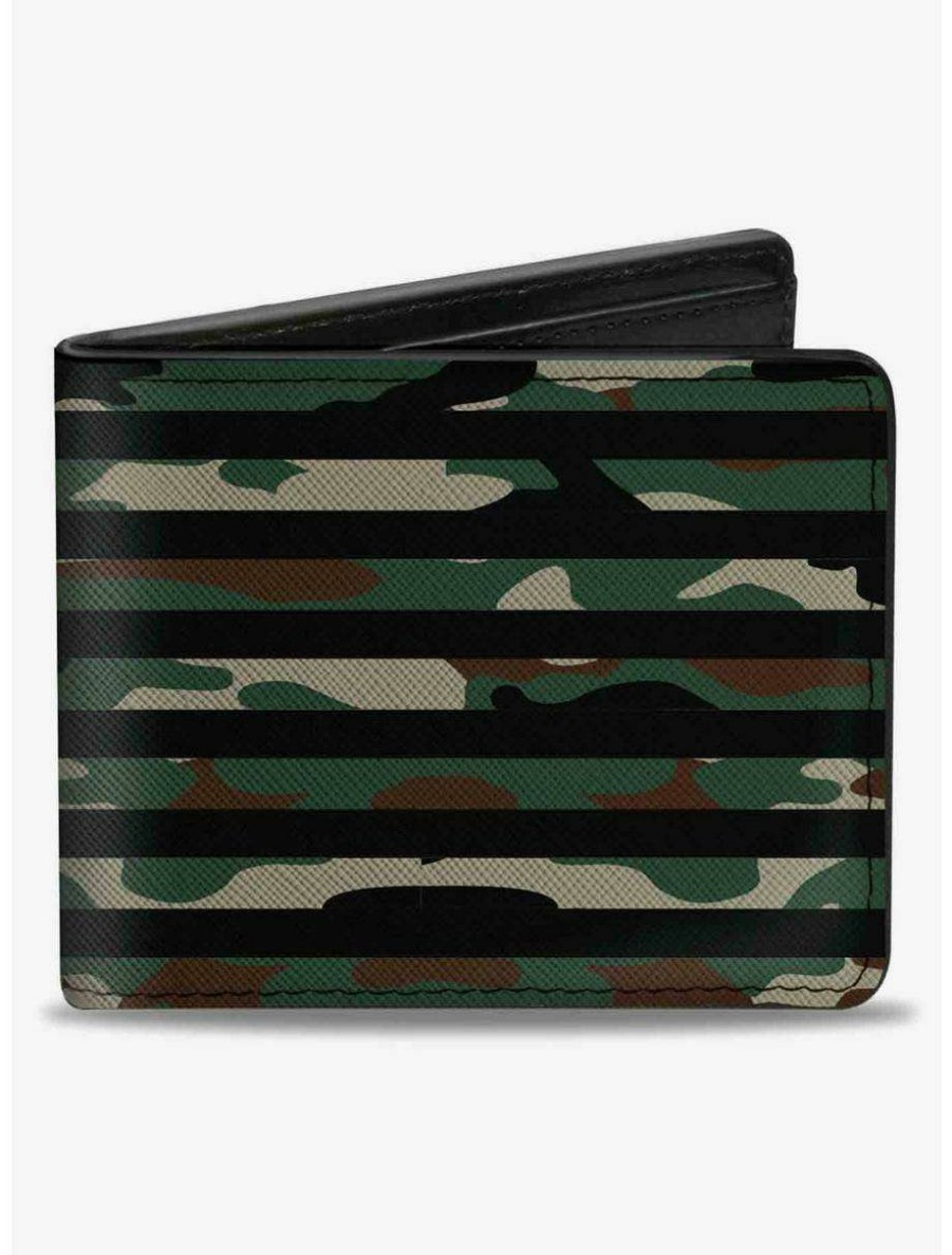 Wallets * | Boxlunch Ram Logo Americana Flag Weathecamo Olive Olive Bifold Wallet