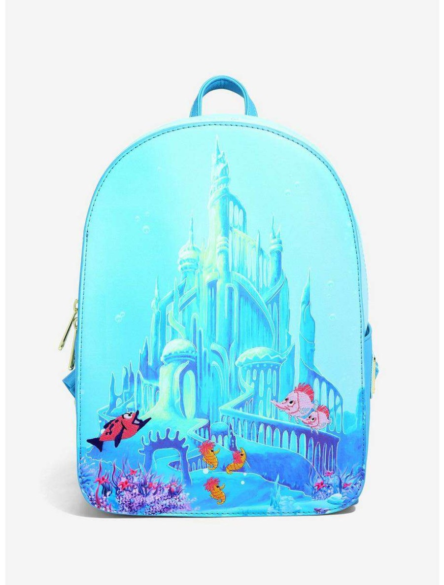 Backpacks * | Loungefly Disney The Little Mermaid Castle Mini Backpack Boxlunch Exclusive