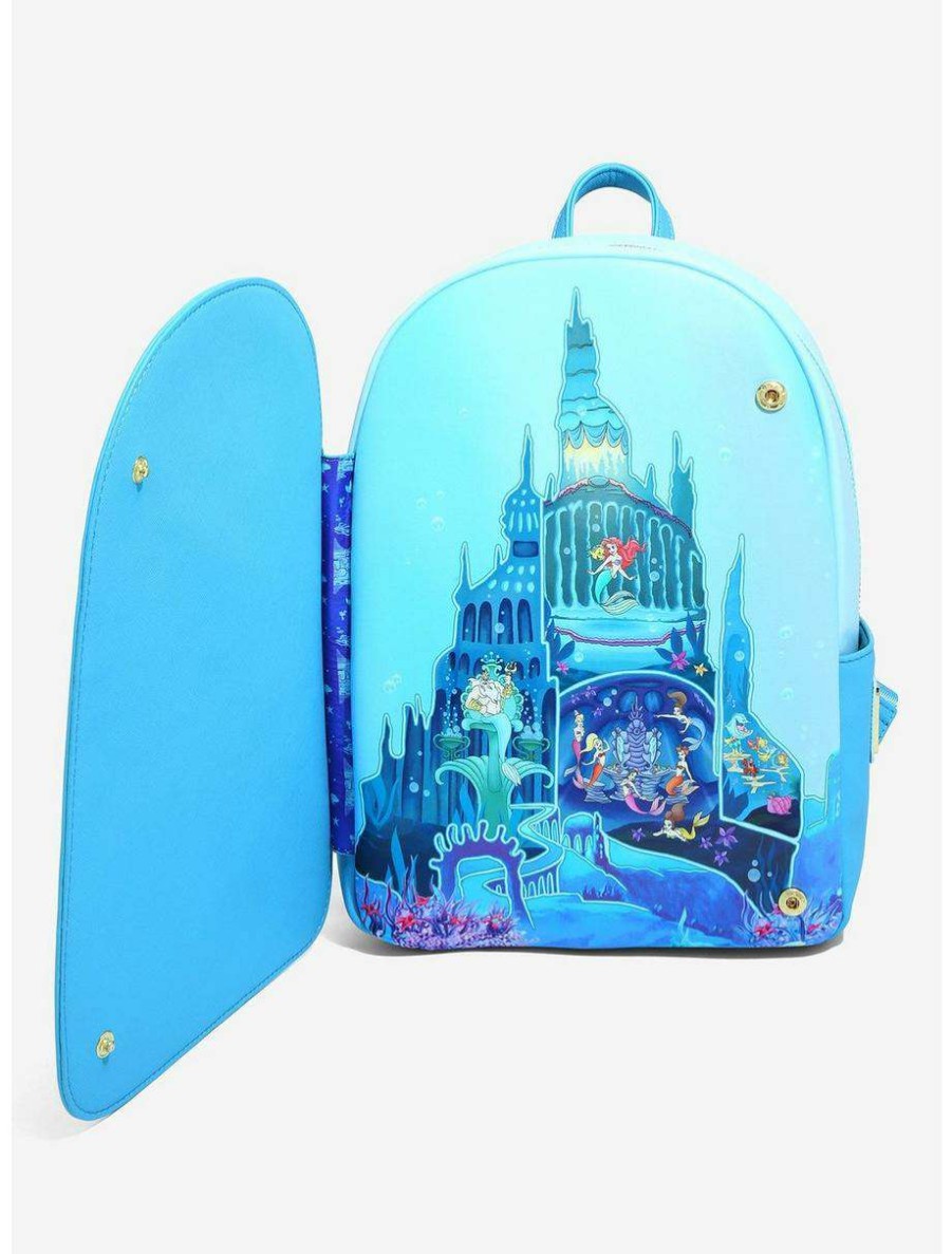 Backpacks * | Loungefly Disney The Little Mermaid Castle Mini Backpack Boxlunch Exclusive