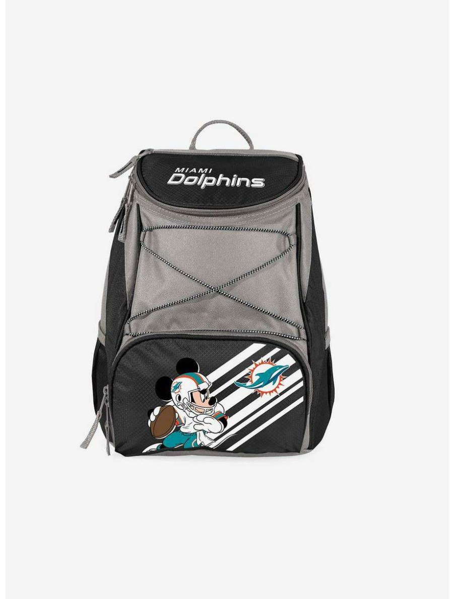 Backpacks * | Boxlunch Disney Mickey Mouse Nfl Miami Dolphins Cooler Backpack