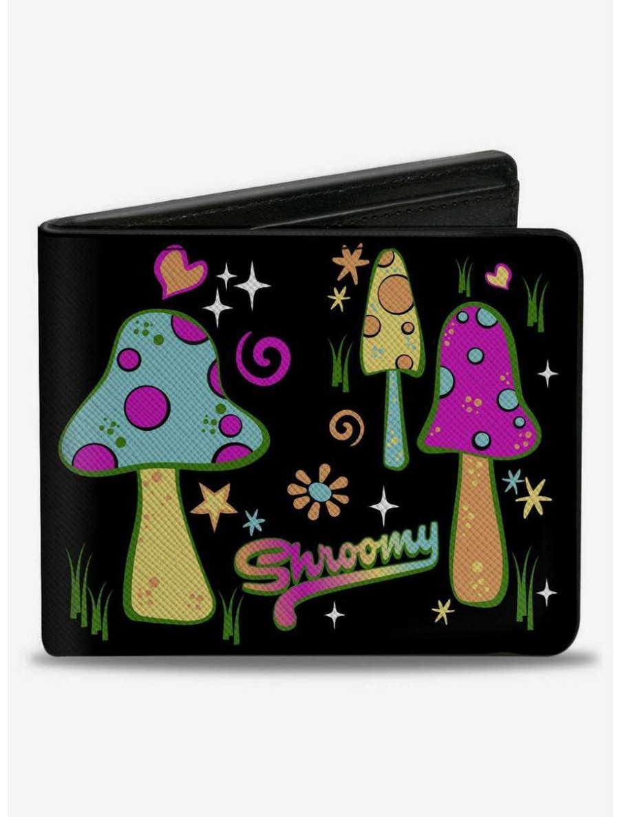 Wallets * | Boxlunch Mushroom Shroomy Vibrant Garden Bifold Wallet