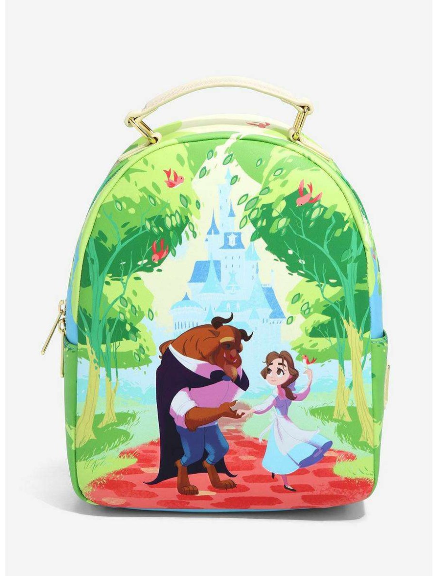 Backpacks * | Loungefly Disney Beauty And The Beast Scenic Stroll Mini Backpack Boxlunch Exclusive