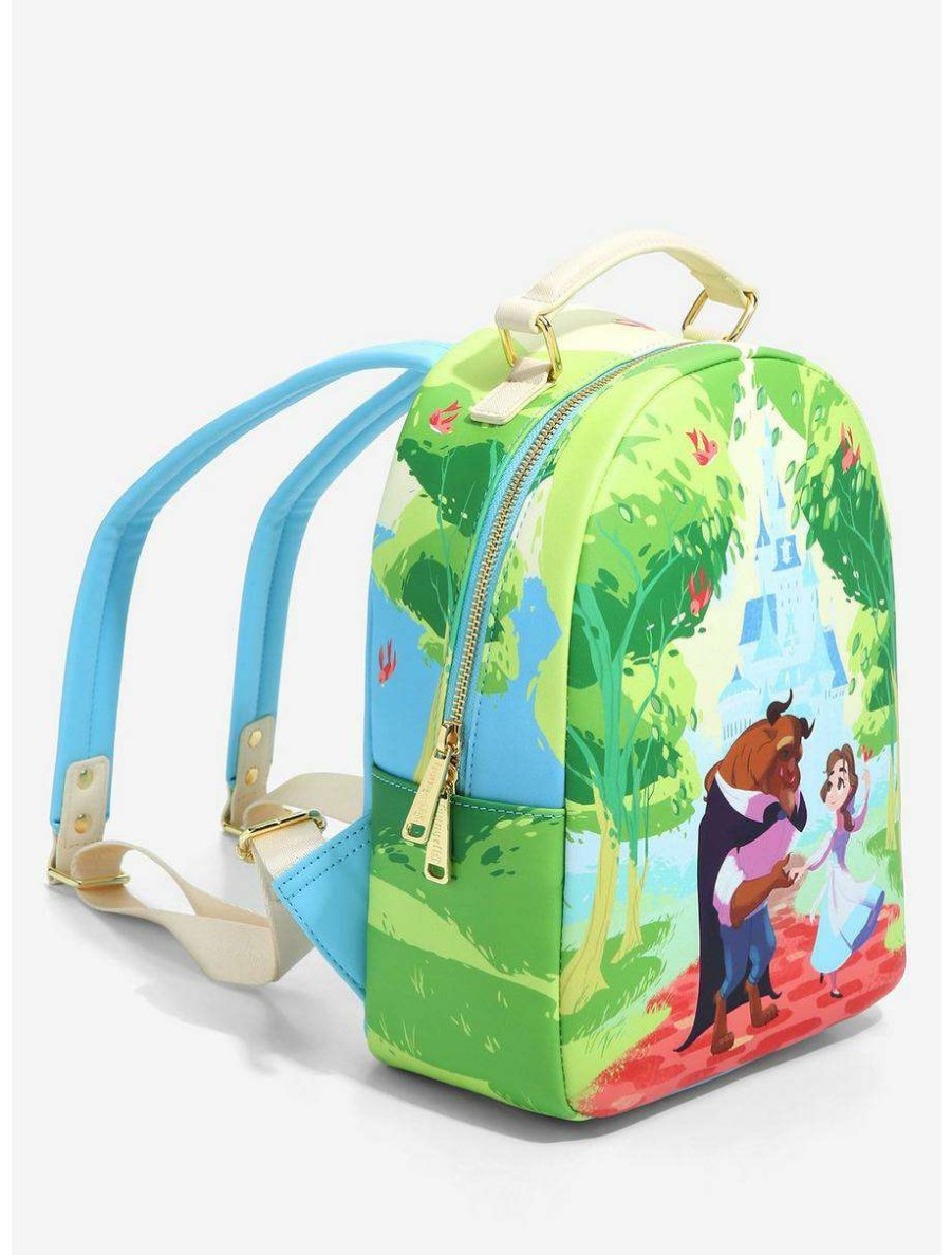 Backpacks * | Loungefly Disney Beauty And The Beast Scenic Stroll Mini Backpack Boxlunch Exclusive