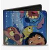 Wallets * | Boxlunch Disney100 Lilo & Stitch Characters Photo Booth Pose Bifold Wallet