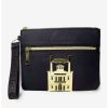 Wallets * | Boxlunch Disney The Princess And The Frog Tiana Castle Emblem Double Pocket Wristlet