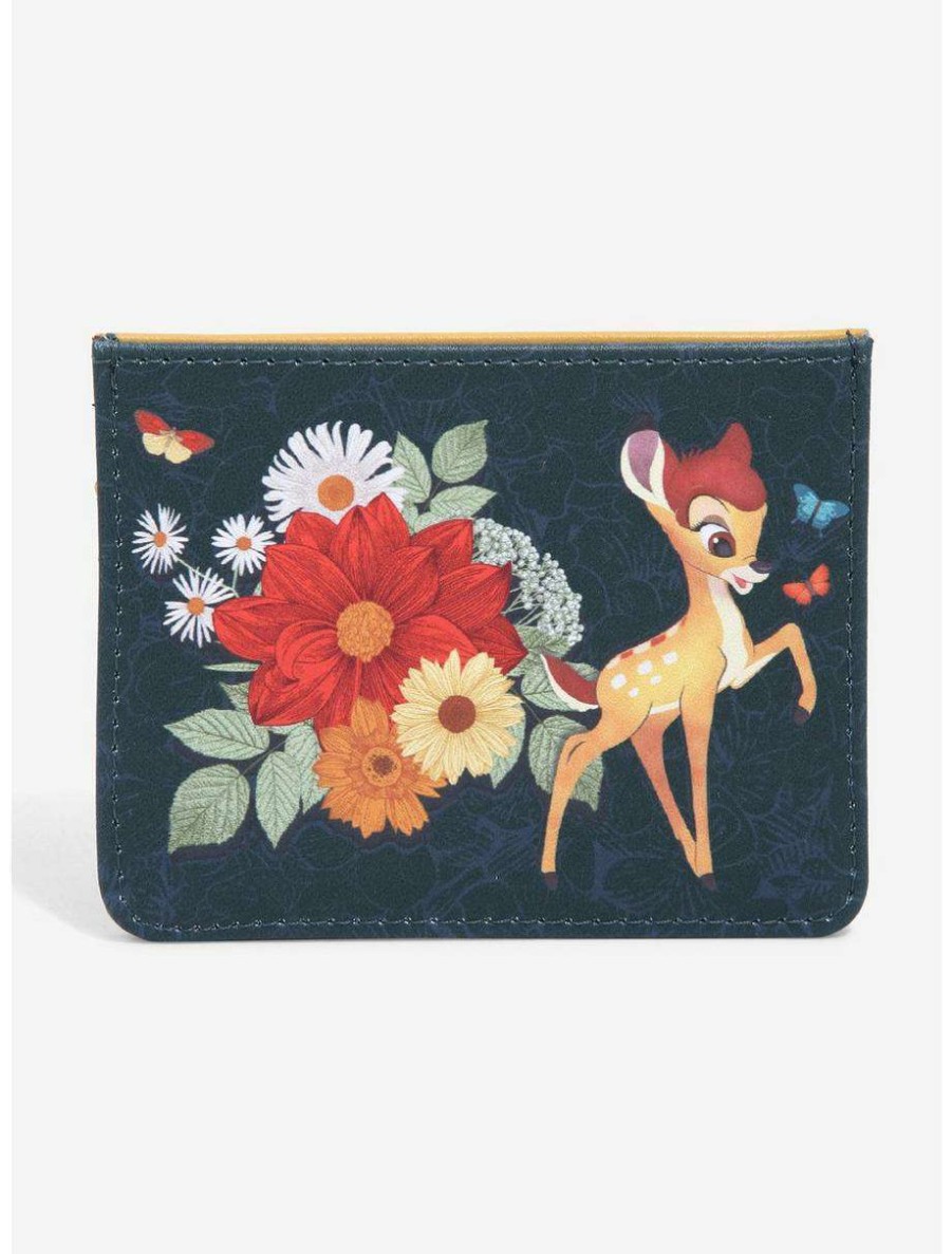 Wallets * | Loungefly Disney Bambi Pose Floral Cardholder Boxlunch Exclusive