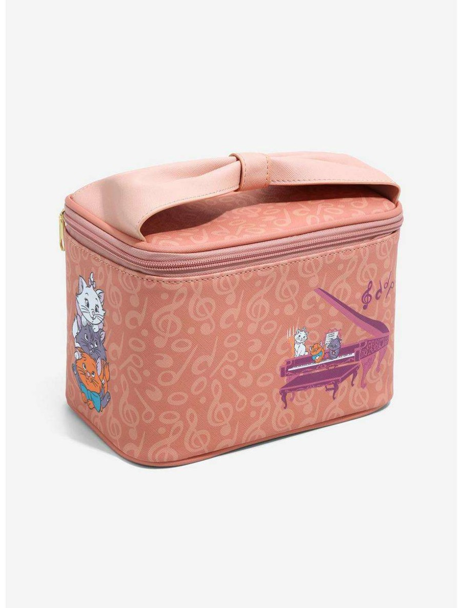 Cosmetic Bags * | Disney The Aristocats Kittens & Piano Cosmetic Train Case Boxlunch Exclusive