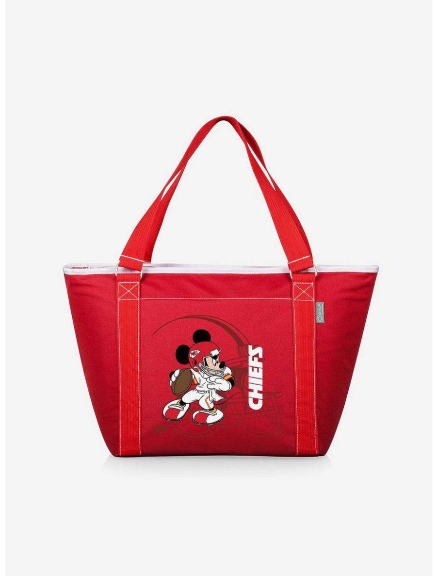 Lunchboxes * | Boxlunch Disney Mickey Mouse Nfl Kansas City Chiefs Tote Cooler Bag