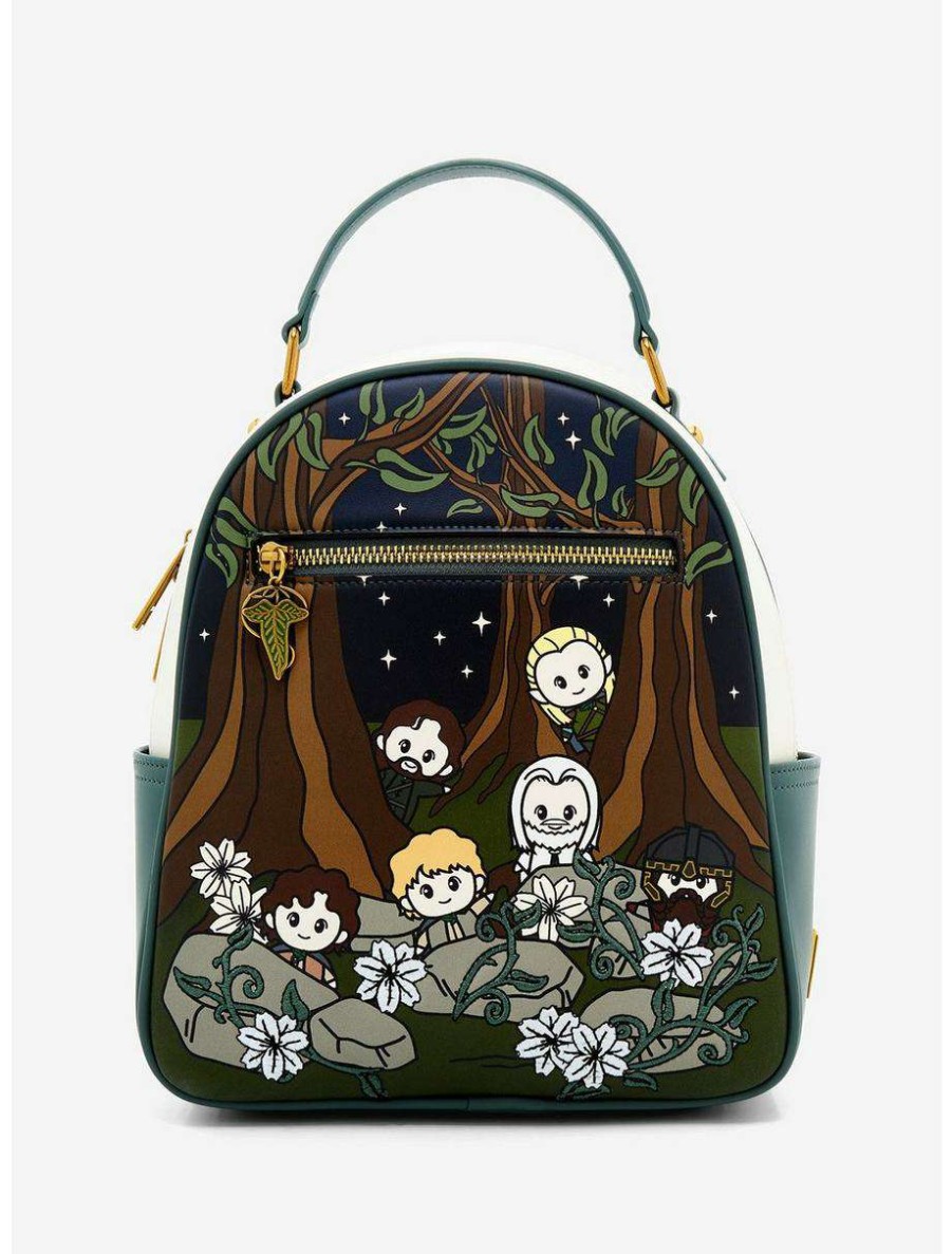 Mini Backpacks * | The Lord Of The Rings Lothlorien Chibi Fellowship Mini Backpack Boxlunch Exclusive