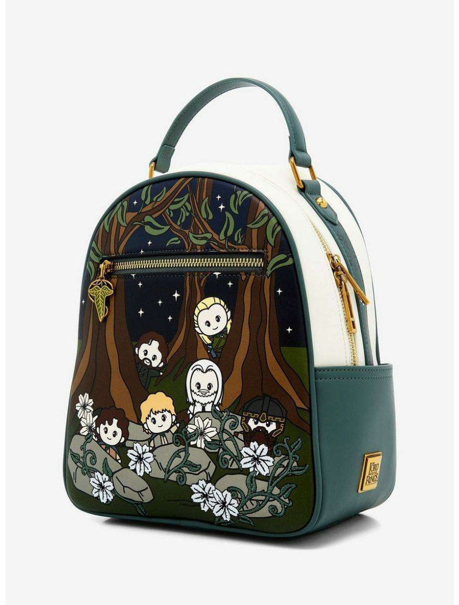 Mini Backpacks * | The Lord Of The Rings Lothlorien Chibi Fellowship Mini Backpack Boxlunch Exclusive