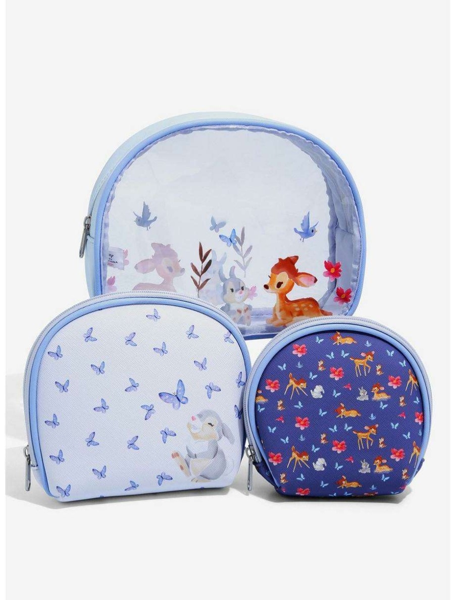 Cosmetic Bags * | Disney Bambi Watercolor Cosmetic Bag Set Boxlunch Exclusive