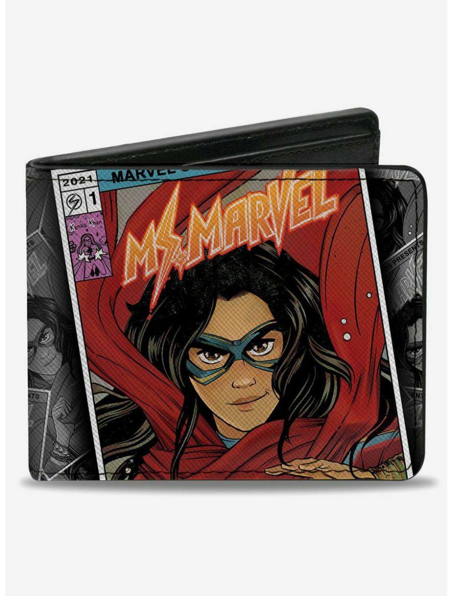 Wallets * | Boxlunch Marvel Avengers Ms Marvel Kamala Khan Comic Book Cover Bifold Wallet