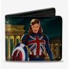 Wallets * | Boxlunch Marvel What If…? Captain Carter Shield Bifold Wallet