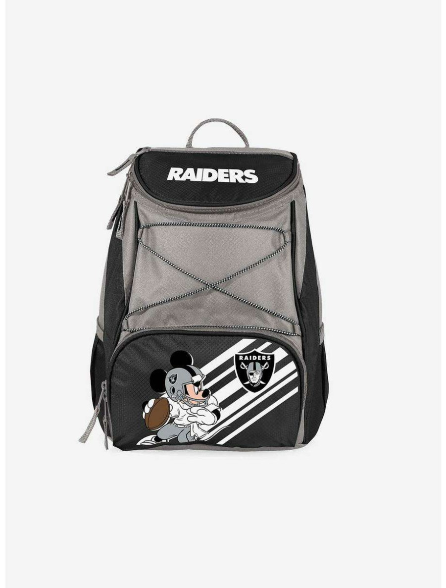 Backpacks * | Boxlunch Disney Mickey Mouse Nfl Las Vegas Raiders Cooler Backpack