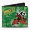 Wallets * | Boxlunch Marvel Guardians Of The Galaxy Rocket Raccoon Pose Bifold Wallet