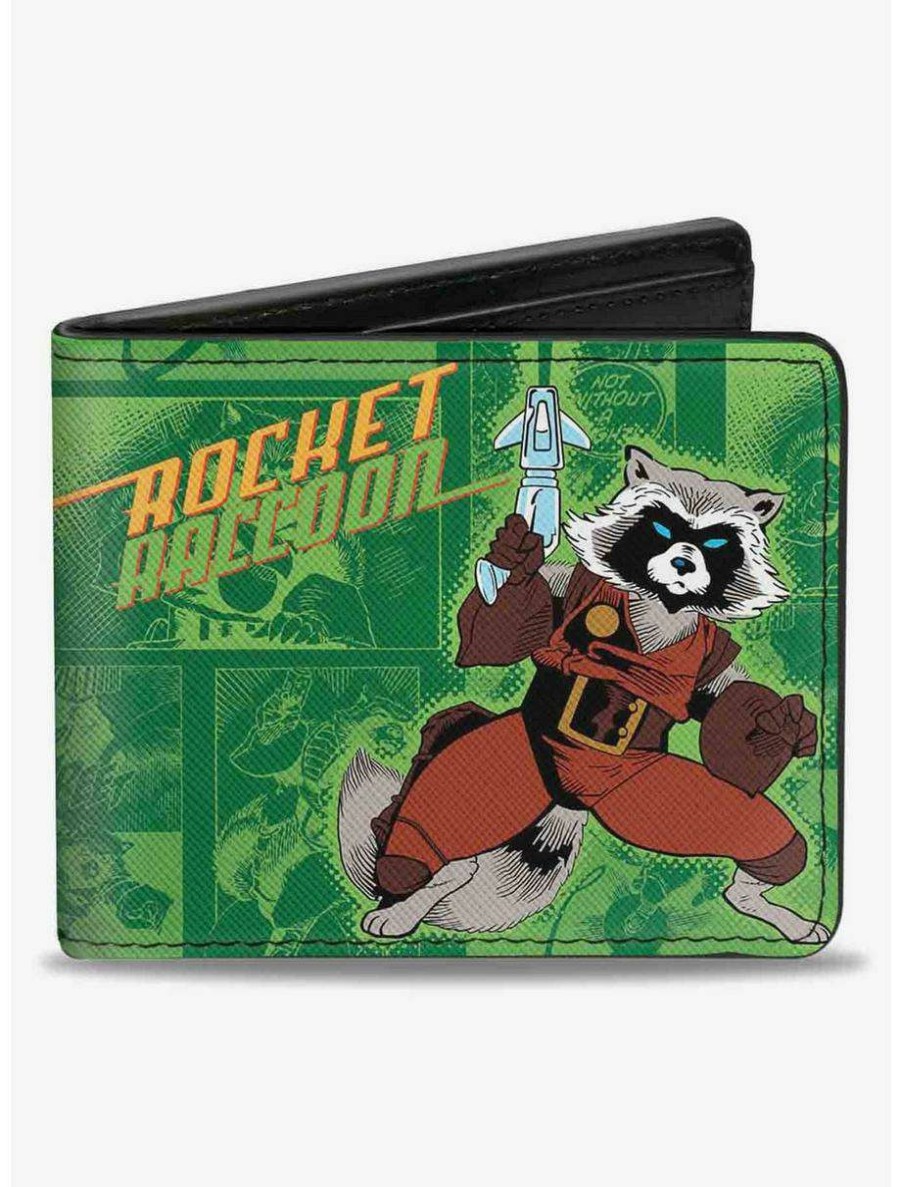 Wallets * | Boxlunch Marvel Guardians Of The Galaxy Rocket Raccoon Pose Bifold Wallet