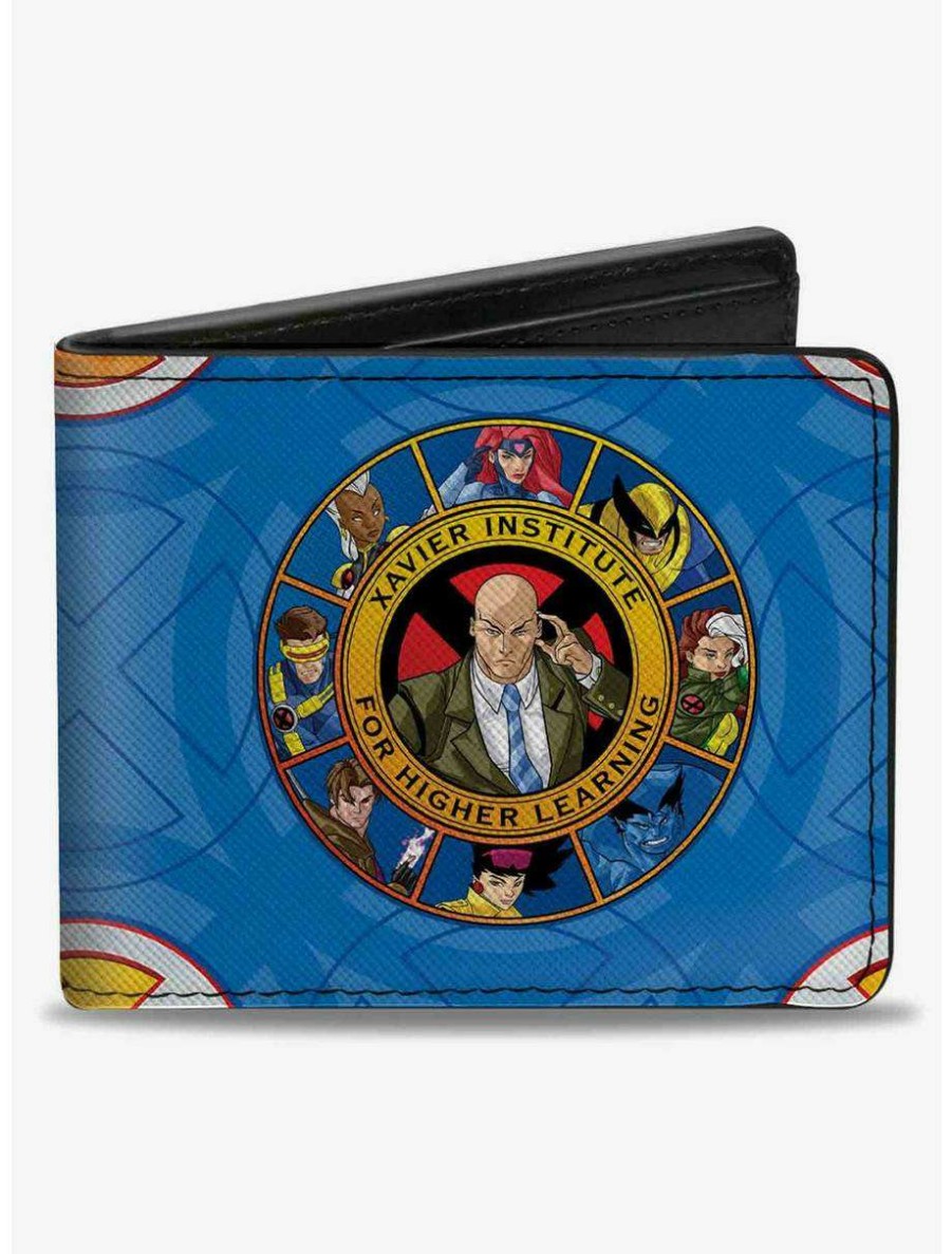 Wallets * | Boxlunch Marvel X-Men Professor X And Character Poses And Logo Bifold Wallet