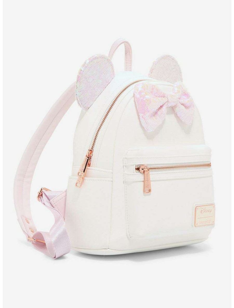 Backpacks * | Loungefly Disney Minnie Mouse Iridescent Sequin Mini Backpack Boxlunch Exclusive