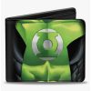 Wallets * | Boxlunch Dc Comics Lantern Chest Logo Bifold Wallet